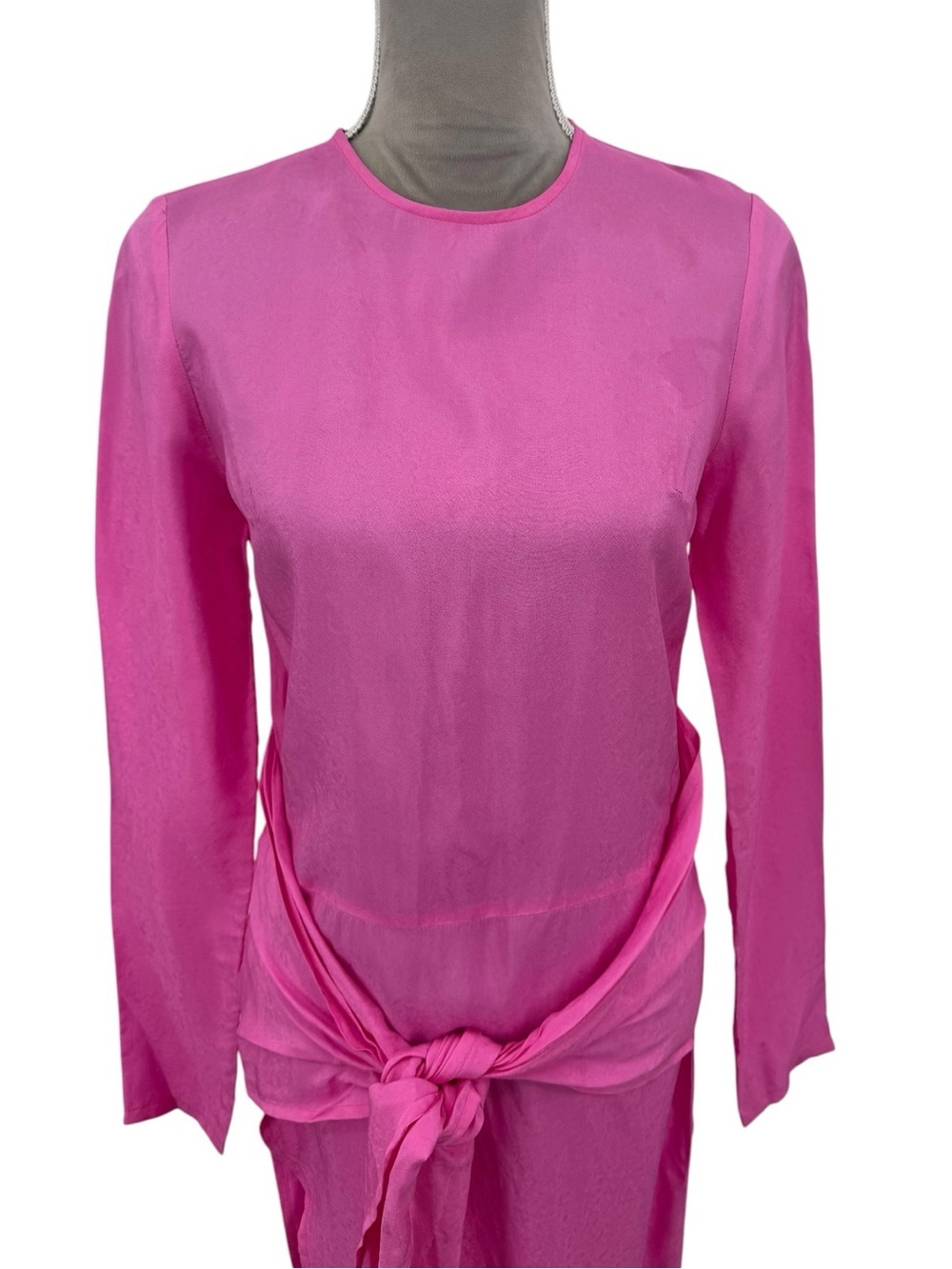 Atoir The Paris Dress Shocking Pink Tie Waist Midi Dress XS US 2 - Picture 7 of 12